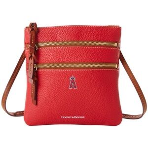 Dooney & Bourke Angels MLB Triple Zip Crossbody – Black & Red – NWT